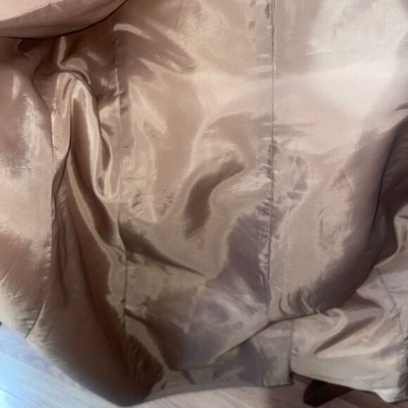 Tahari Knee Length Trench Style Coat Tan - Picture 6 of 7